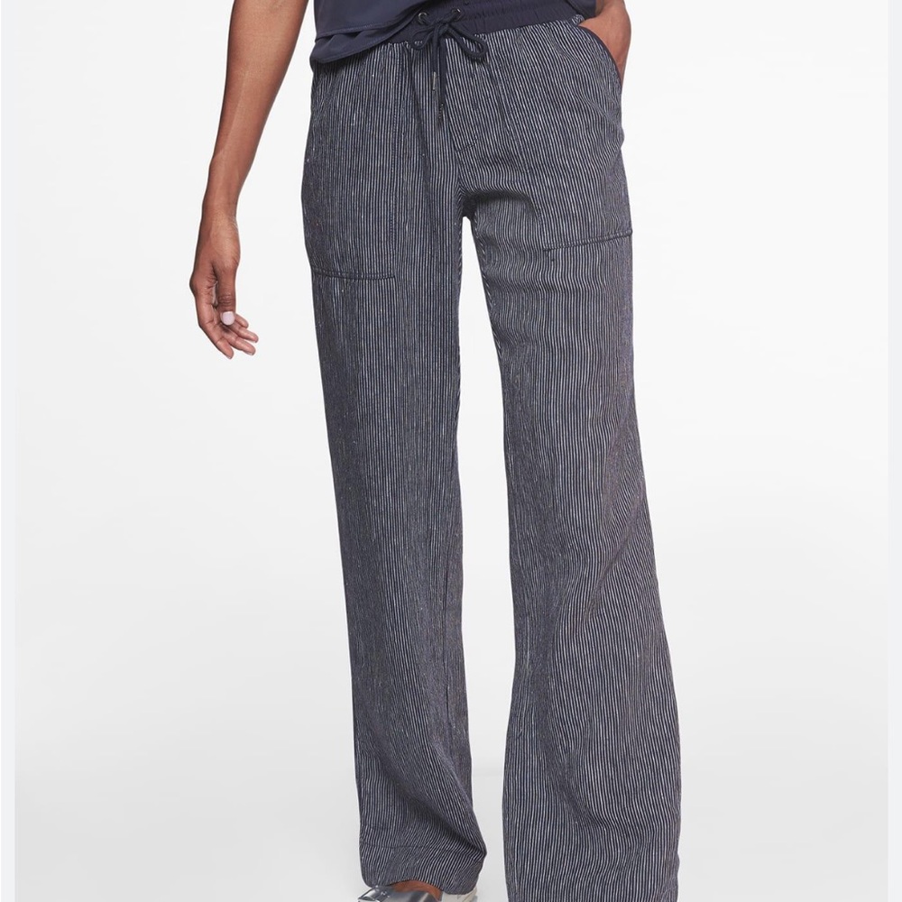 Athleta Women's Striped Bali Linen Drawstring Pants